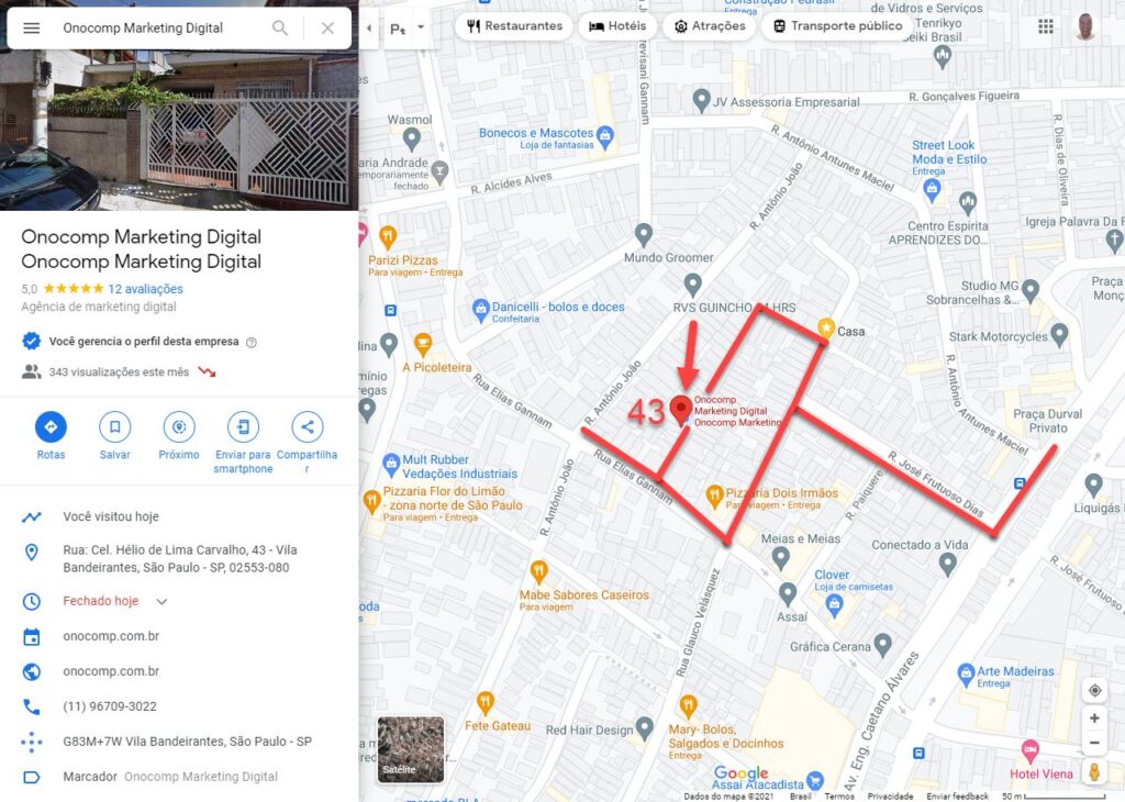 Mapa Onocomp Marketing Digital